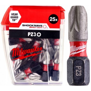 Насадка Milwaukee SHOCKWAVE PZ3 25мм (25 шт)