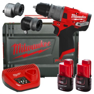 Аккумуляторная дрель-шуруповерт, крут. мом 37 Нм, M12 FUEL FPDX-202X MILWAUKEE