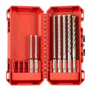 Набор из 7 буров MX4 SDS-Plus  (Ø 5 / 6 x 115 mm, Ø 6 / 8 / 8 / 10 x 165 mm, Ø 12 x 160)  MILWAUKEE