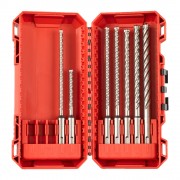Набор из 7 буров SDS+ MX4 Set 2 (5.5 / 6 x 115 mm, Ø 5 / 5.5 / 6 / 8 / 10 x 165 mm) MILWAUKEE