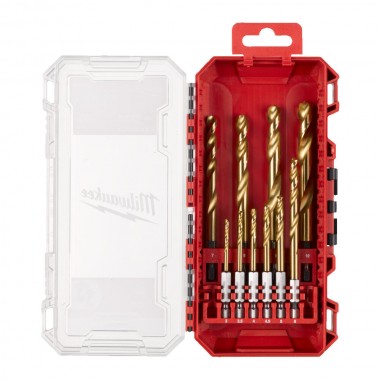 Набор сверл по металлу RedHEX HSS-G TiN 3-10мм (10 шт) PACKOUT