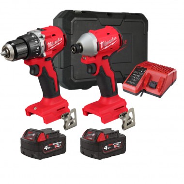 Набор из 2 инструментов аккумуляторных бесщеточных MILWAUKEE M18 BLCPP2A-402C (M18 BLPDRC, BLIDRC)