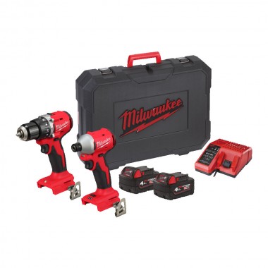 Набор из 2 инструментов аккумуляторных бесщеточных MILWAUKEE M18 BLCPP2A-402C (M18 BLPDRC, BLIDRC)