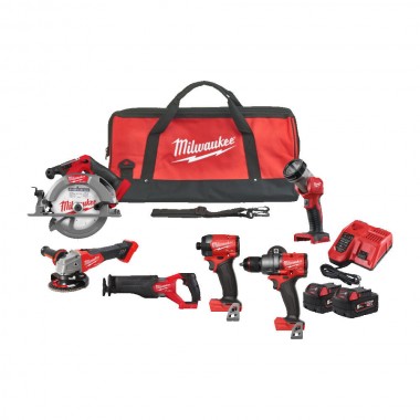 Набор из 6 инструментов аккумуляторных бесщеточных MILWAUKEE M18 FPP6G3-502B