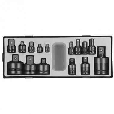 Набор ударных адаптеров, карданов, битодержателей 15 пр. в ложементе (FORCE T8151)