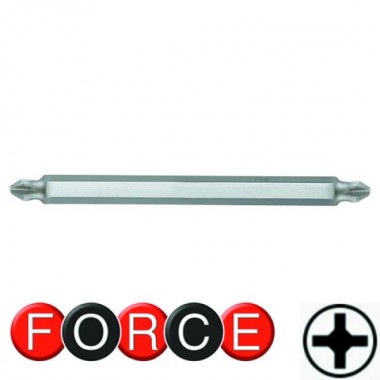 1/4" Біта хрестова двостороння РH.3xPH.4, L=165 мм (FORCE 121D34)