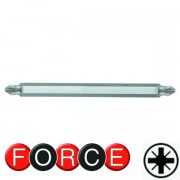 1/4" Бита крестовая двухсторонняя РZ.1xPZ.2, L=165 мм (FORCE 122D12)