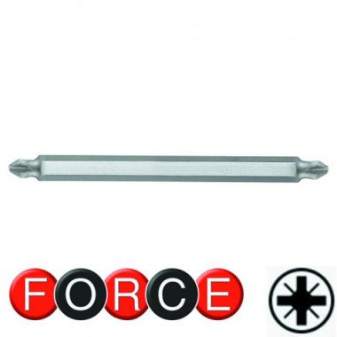 1/4 Бита крестовая двухсторонняя РZ.1xPZ.2, L=165 мм (FORCE 122D12)