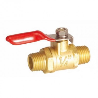 Кран шаровый наружная резьба 1/4"m x 1/4"m (латунь) (Sumake 2020MM)