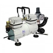 Миникомпрессор низкого давления с регулятором,фильтром и шлангом 1/6HP (Sumake MC-1103HFRGM)