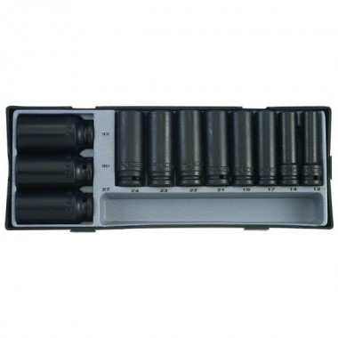 1/2" Набор головок глубоких ударных 6-гр. 11пр. (FORCE T4119)