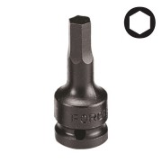 1/2" Головка-бита шестигранная (HEX) цельная, ударная 10 мм, L=60 мм (FORCE 24406010)