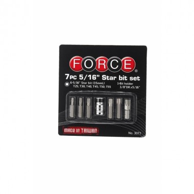 5/16 Набор бит Torx с держателем 7 пр в блистере  (FORCE 3071)