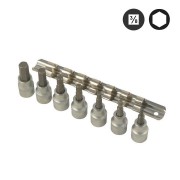 3/8" Набір головок-біт 6-гр. 7 пр. (3/16"-1/2") (FORCE 3075SK)
