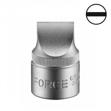 1/2" Головка-біта шліцева цільна 19 мм, L=38 мм (FORCE 34319)