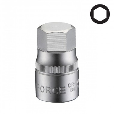 1/2" Головка-біта шестигранна (HEX) цільна 14 мм, L=40 мм (FORCE 34414)