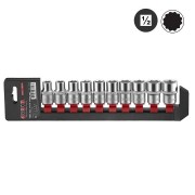 1/2" Набір головок 12-гр. 10 пр. (10-19 мм) (FORCE 41018-9)