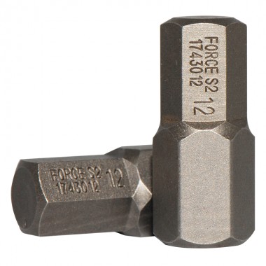 10 мм Біта шестигранна (HEX) 12 мм, L=30 мм (FORCE 1743012)