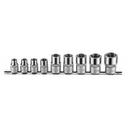 3/8" та 1/2" Набір головок Е-профіль (Torx) 9 пр. (E10-E24) (FORCE 4095)