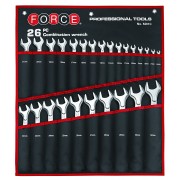 Набор ключей рожково-накидных на полотне 26 пр. (6-32 мм) (FORCE 5261C)