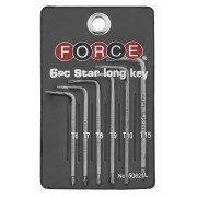 Набор ключей Torx Г-обр. 6 пр. (Т6-Т15) (FORCE 50621L)