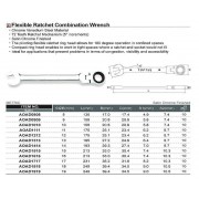 Ключ тріскачковий ріжково-накидний із шарніром TOPTUL 9 мм AOAH0909