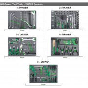 Візок з інструментом пересувна TOPTUL 6 секцій 208 од. GE-20820