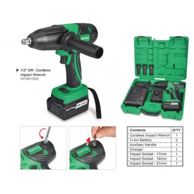 Акумуляторний гайковерт TOPTUL 1/2