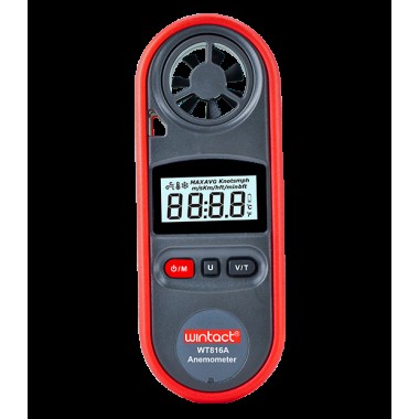 Анемометр цифровой 0,7-30м/с, -10-45°C WINTACT WT816A