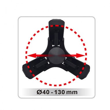 Съемник 3-х захватный 40-130мм с фиксацией TOPTUL JECD0112