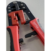 Кліщі для обтиску і зачистки проводів (RJ11/RJ12/RJ45) трещоточные TOPTUL DKAC2420
