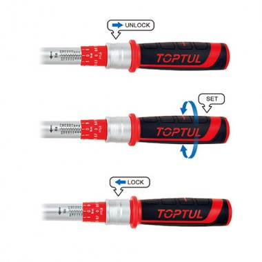 Ключ динамометричний 1/4" x295мм 5-25Nm TOPTUL ANBV0803