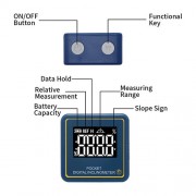 Цифровий кутомір (інклінометр) на магнітній основі MINI (4х90°) PROTESTER 5347