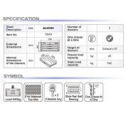 Ящик для інструменту 3 секції BUMPER SERIES (чорний) TOPTUL TBAP0307