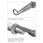Круглогубцы для снятия стопорных колец Extra Long (разжим прямые) TOPTUL DCBJ1381