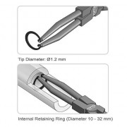 Круглогубцы для снятия стопорных колец Extra Long (сжим прямые) TOPTUL DCBJ1383