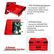 Ящик для інструменту модульний 3 секції 456x372x250 мм (пластик) TOPTUL TBCE0202