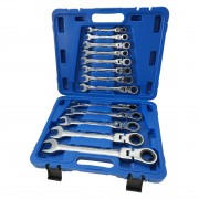 Набор ключей комбинированных с трещоткой и шарниром 8,10,12-15,17,19,22,24,27,30,32мм 13ед. СТАНДАРТ