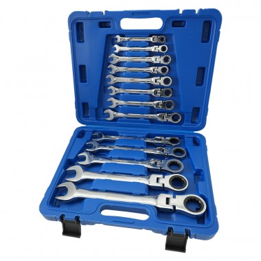 Набор ключей комбинированных с трещоткой и шарниром 8,10,12-15,17,19,22,24,27,30,32мм 13ед. СТАНДАРТ Набор ключей комбинированных с трещоткой и шарниром 8,10,12-15,17,19,22,24,27,30,32мм 13ед. СТАНДАРТ