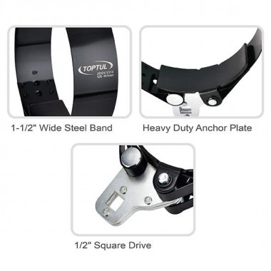 Знімач оливного фільтра 96-115 мм Heavy Duty TOPTUL JDDU1012 Знімач оливного фільтра 96-115 мм Heavy Duty TOPTUL JDDU1012