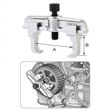 Набор съёмников шкива распредвала VAG, 5ед. (VW/Audi/Skoda/SEAT, для 5/6-лучевых шкивов) TOPTUL JGAI0505 Набор съёмников шкива распредвала VAG, 5ед. (VW/Audi/Skoda/SEAT, для 5/6-лучевых шкивов) TOPTUL JGAI0505