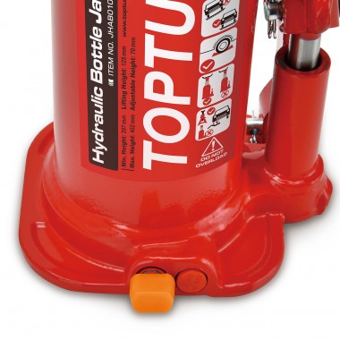 Домкрат бутылочный гидравлический 8т 222-447 мм  TOPTUL JHAB0108