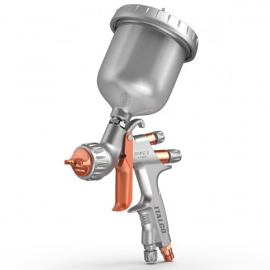 Пістолет фарбувальний пневматичний LVMP верх.пласт.бачок 600мл, форсунка-1,4мм  ITALCO SHINE-2-1.4LM