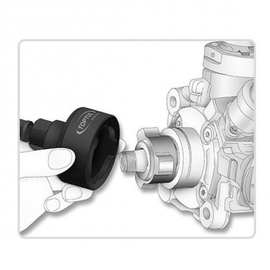 Знімач зубчастого шківа дизельного паливного насоса VAG (VW/Audi/Skoda/SEAT, 1.4/1.6/2.0 TDI) TOPTUL JDGD2415