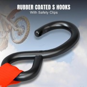 Набор стяжных ремней с храповым механизмом, S-крюками и защитными петлями (Soft Loops) 4 шт., 680 кг TORIN TRZD-RL