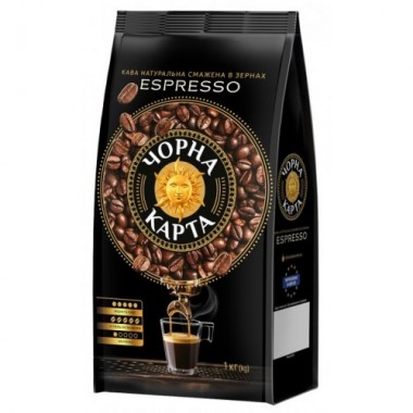 Кофе в зернах Черная карта Espresso 1 кг Опт от 6 шт