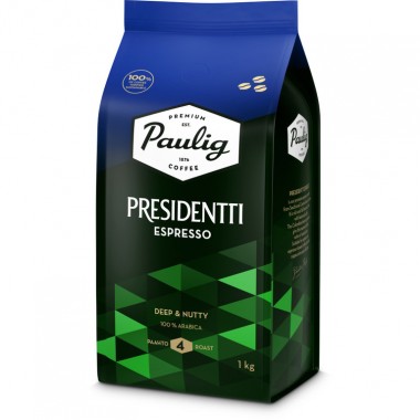 Кофе в зернах Paulig Presidentti Espresso 1 кг Опт от 2 шт