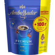 Растворимый кофе Ambassador Premium 300+100 г Опт от 8 шт