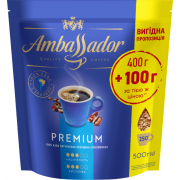 Растворимый кофе Ambassador Premium 400+100 г Опт от 2 шт