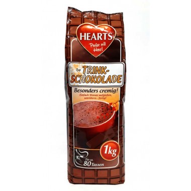 Горячий шоколад Hearts Trink-Schokolade 1 кг Опт от 5 шт